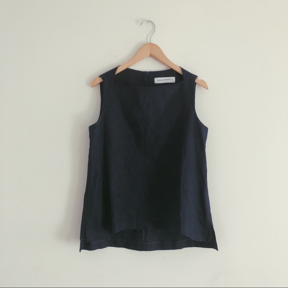 Wolcott : Takemoto Linen Sleeveless Blouse